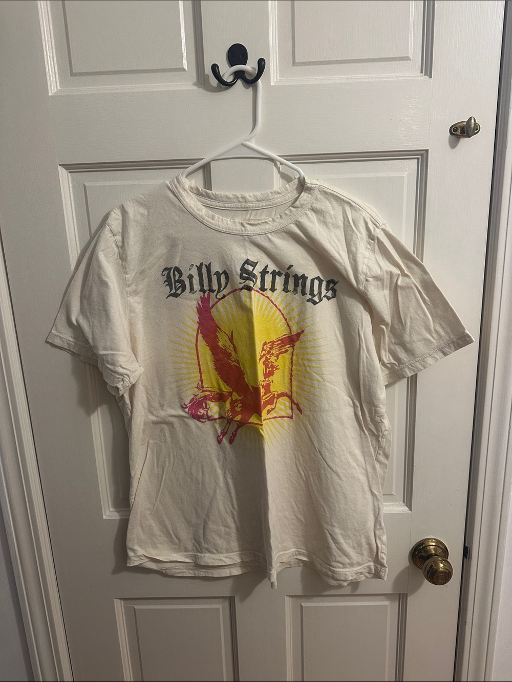 imogene + willie Cream Graphic Tee with Yellow and Red Print